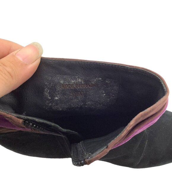 DIANE VON FURSTENBERG DVF Suede Stiletto Heel Ankle Platform Booties 5.5 Boots - Picture 8 of 9